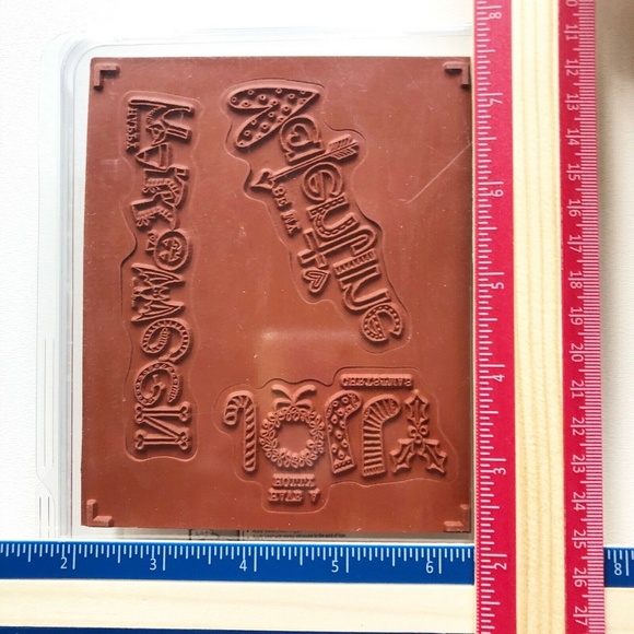 STAMPIN' UP! Stamps Wood Rubber Sets "Festive & Fun" New, Unmounted - Picture 2 of 3